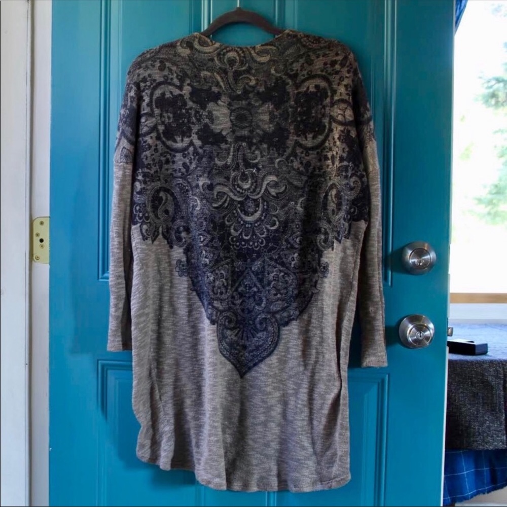 Oversized Paisley Cardigan